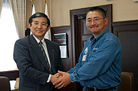 左:仁坂知事 右:城所さん
