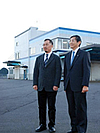 株式会社ヤマサ脇口水産社長脇口光太郎さんと仁坂知事