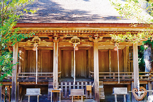 補陀洛山寺の隣に建つ熊野三所大神社