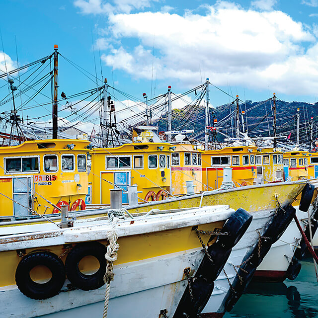 箕島漁港とうたせ船