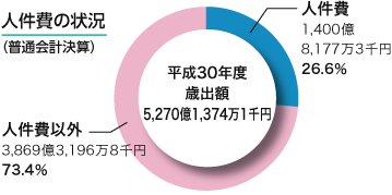 人件費の状況（普通会計決算）グラフ