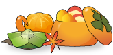 季節の果物のフルーツカッティングのイラスト