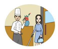 入店を拒むイラスト