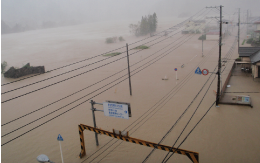 熊野川 新宮市 平成23年9月台風第12号 浸水の様子