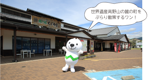 道の駅「柿の郷くどやま」ときいちゃんの写真　世界遺産高野山の麓の町をぶらり散策するワン！