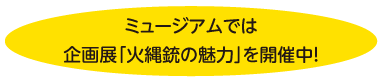 ミュージアムでは企画展「火縄銃の魅力」を開催中！