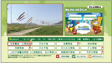 テレビ和歌山のデータ放送画面