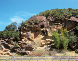 高池の虫喰岩の写真