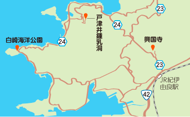 由良町の地図