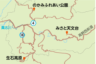 紀美野町の地図