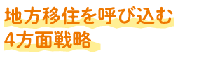 地方移住を呼び込む4方面戦略