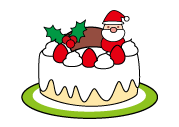 クリスマスケーキのイラスト