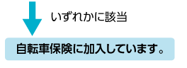 いずれかに該当、自転車保険に加入しています。