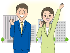 社会人男女のイラスト