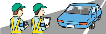 駐車監視員のイラスト