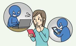 インターネットトラブルのイラスト