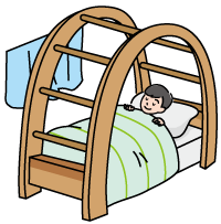 耐震ベッドのイラスト