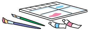 絵の具のイラスト
