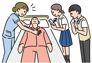 看護体験のイラスト