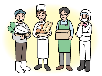 食品関係の事業者のイラスト