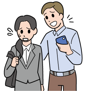 就活ハラスメントのイラスト