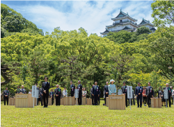 和歌山城公園での記念植樹の写真