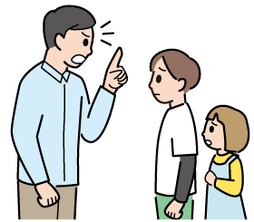 避けたい行動のイラスト
