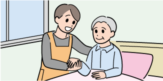 介護している人のイラスト