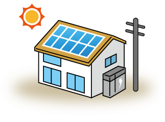 太陽光発電のイラスト