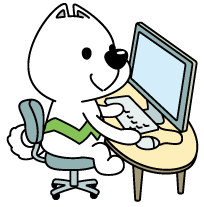 パソコンを見るきいちゃん