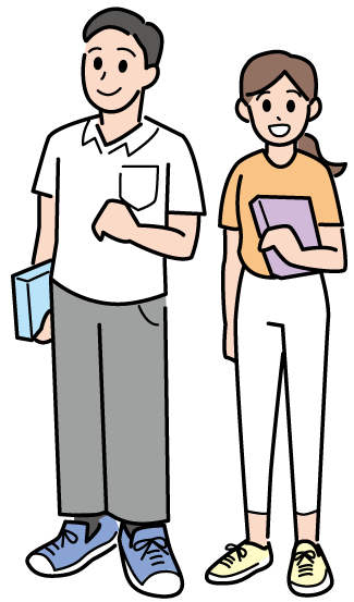 県職員の男女のイラスト