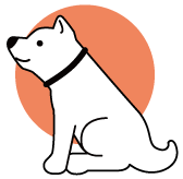 日本犬のイラスト