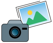 カメラと写真のイラスト