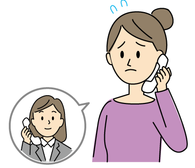 相談電話をするイラスト