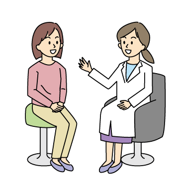 不妊専門相談を行っている様子のイラスト
