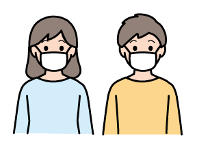 マスクをする人のイラスト