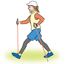 ノルディックウォークのイラスト
