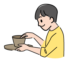 陶芸教室のイラスト
