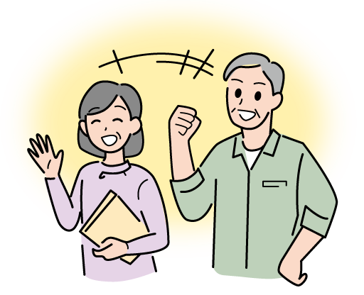 いきいきシニアリーダーカレッジのイメージイラスト