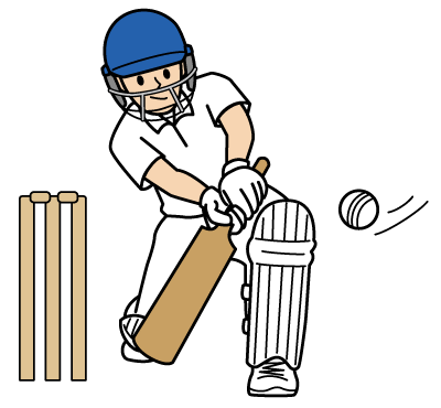 クリケットのイラスト