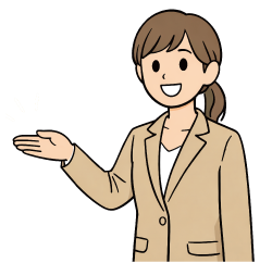 案内する女性のイラスト