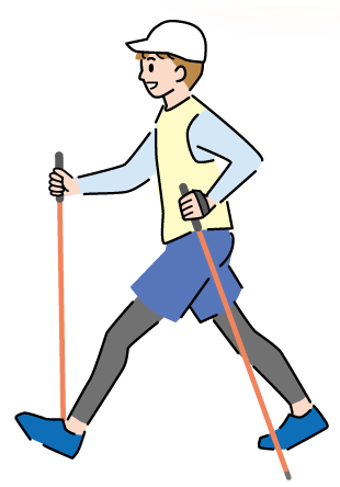 ノルディックウォークのイラスト