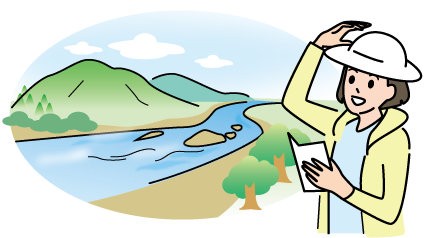 河川愛護モニターのイラスト