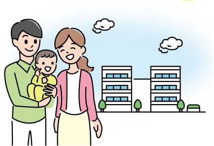県営住宅入居者のイラスト