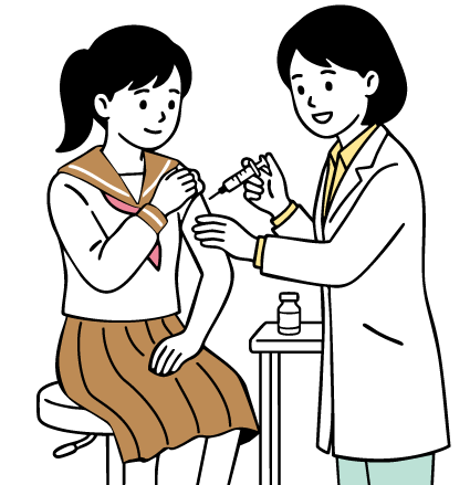 ワクチン接種のイラスト