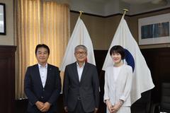 かつらぎ町長、かつらぎ町未来づくり共同組合山内代表理事と懇談しました