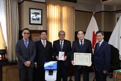 株式会社大塚商会からのふるさとの納税の寄附に対する感謝状贈呈式