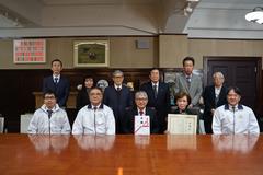 けやき大通りベンチ寄贈に対する感謝状贈呈式