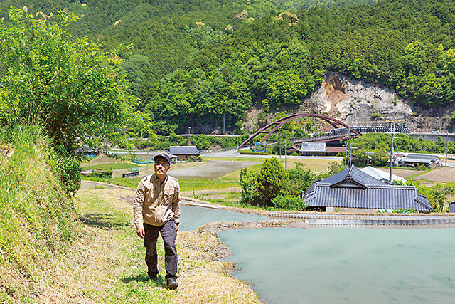 新田さんと有田川町の風景