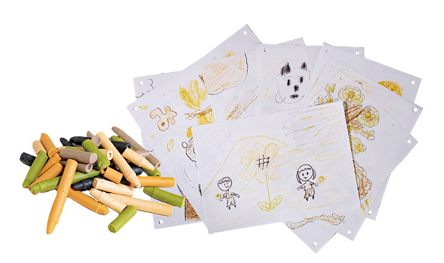 みかんくれよんを使ったワークショップで描かれた作品